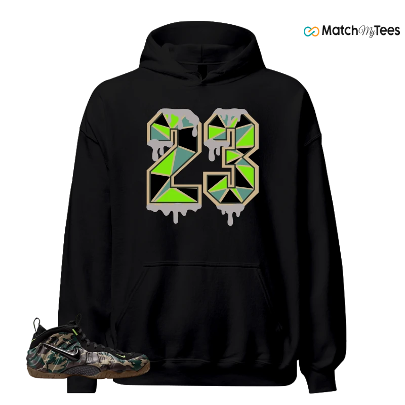 NIKE AIR FOAMPOSITE PRO GREEN CAMO SNEAKER Matching Tees hoodie