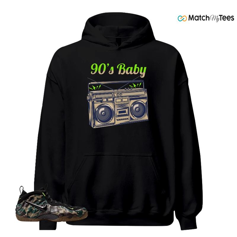 NIKE AIR FOAMPOSITE PRO GREEN CAMO SNEAKER Matching Tees hoodie