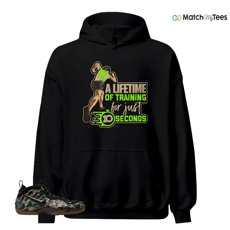 NIKE AIR FOAMPOSITE PRO GREEN CAMO SNEAKER Matching Tees hoodie