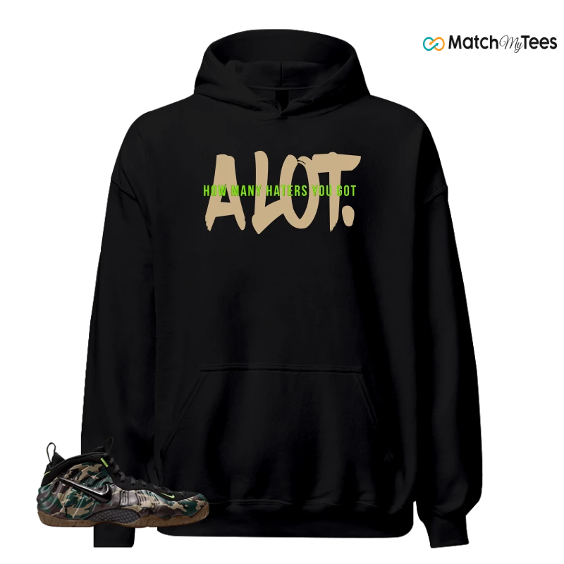 NIKE AIR FOAMPOSITE PRO GREEN CAMO SNEAKER Matching Tees hoodie