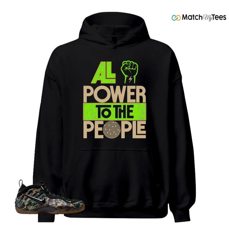 NIKE AIR FOAMPOSITE PRO GREEN CAMO SNEAKER Matching Tees hoodie