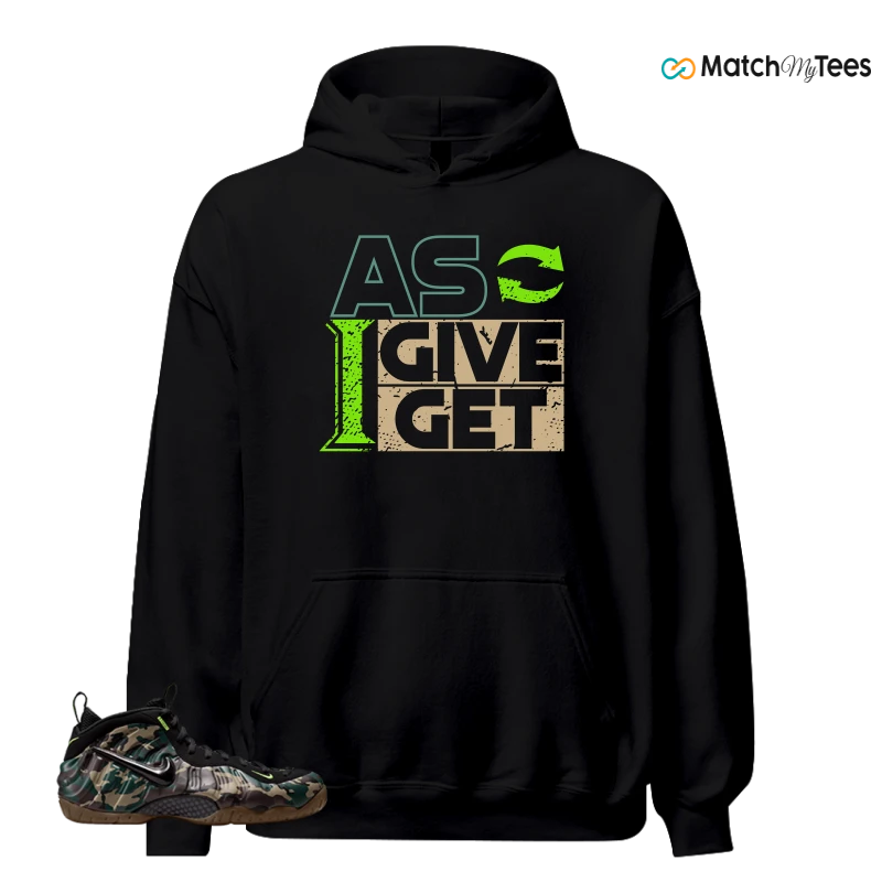 NIKE AIR FOAMPOSITE PRO GREEN CAMO SNEAKER Matching Tees hoodie