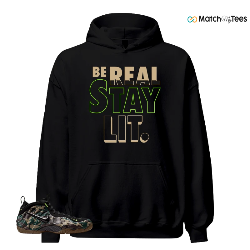 NIKE AIR FOAMPOSITE PRO GREEN CAMO SNEAKER Matching Tees hoodie