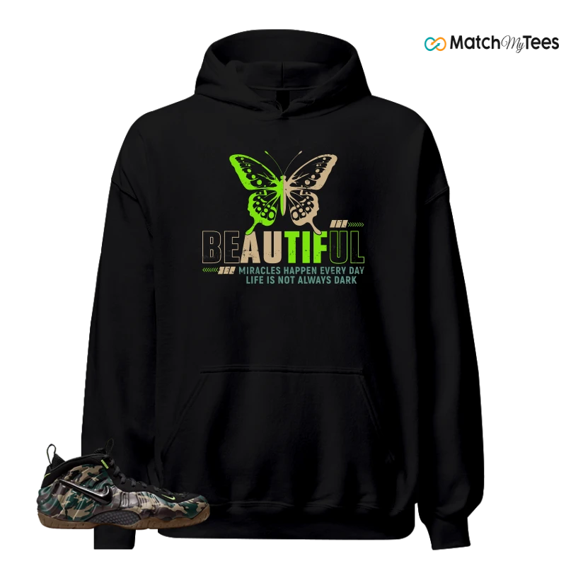 NIKE AIR FOAMPOSITE PRO GREEN CAMO SNEAKER Matching Tees hoodie