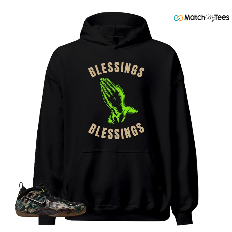 NIKE AIR FOAMPOSITE PRO GREEN CAMO SNEAKER Matching Tees hoodie