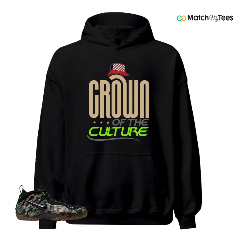 NIKE AIR FOAMPOSITE PRO GREEN CAMO SNEAKER Matching Tees hoodie