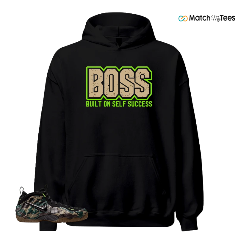 NIKE AIR FOAMPOSITE PRO GREEN CAMO SNEAKER Matching Tees hoodie