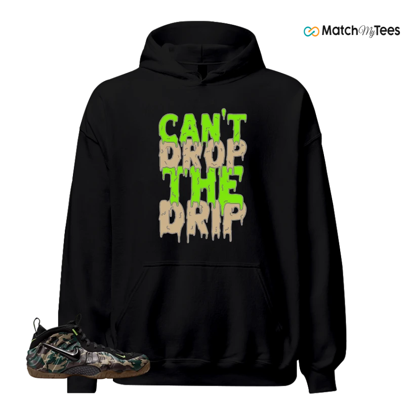 NIKE AIR FOAMPOSITE PRO GREEN CAMO SNEAKER Matching Tees hoodie