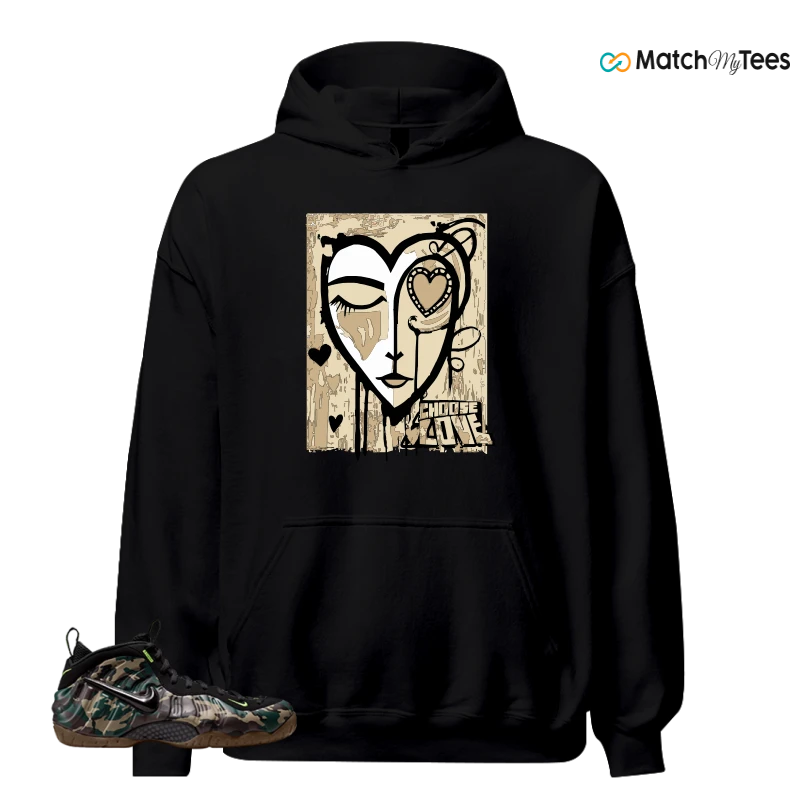 NIKE AIR FOAMPOSITE PRO GREEN CAMO SNEAKER Matching Tees hoodie