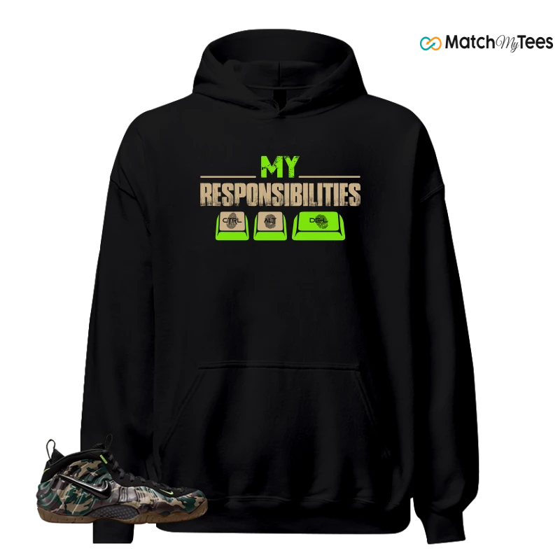 NIKE AIR FOAMPOSITE PRO GREEN CAMO SNEAKER Matching Tees hoodie