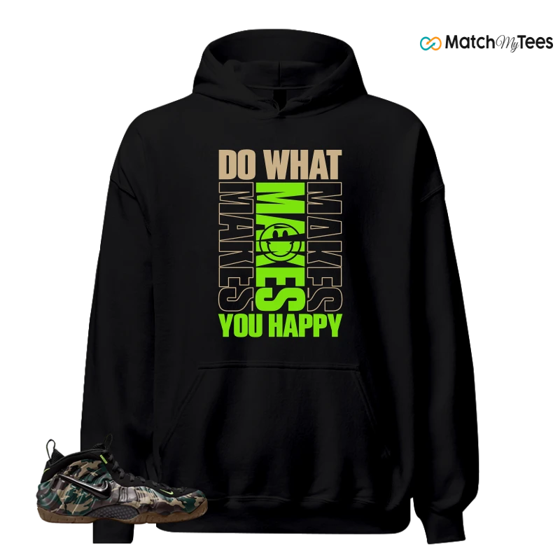 NIKE AIR FOAMPOSITE PRO GREEN CAMO SNEAKER Matching Tees hoodie