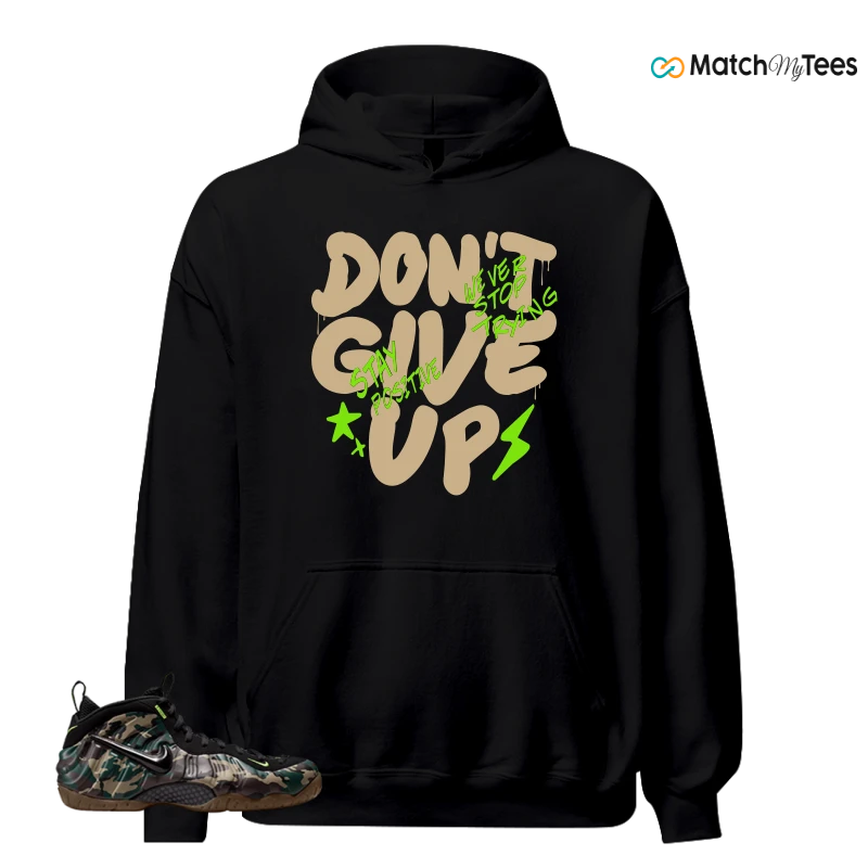 NIKE AIR FOAMPOSITE PRO GREEN CAMO SNEAKER Matching Tees hoodie