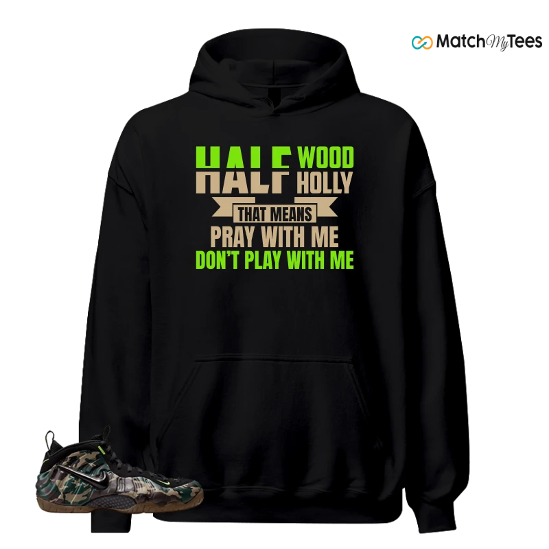 NIKE AIR FOAMPOSITE PRO GREEN CAMO SNEAKER Matching Tees hoodie