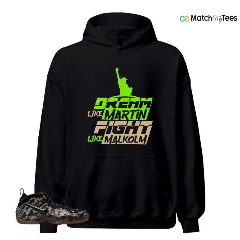 NIKE AIR FOAMPOSITE PRO GREEN CAMO SNEAKER Matching Tees hoodie