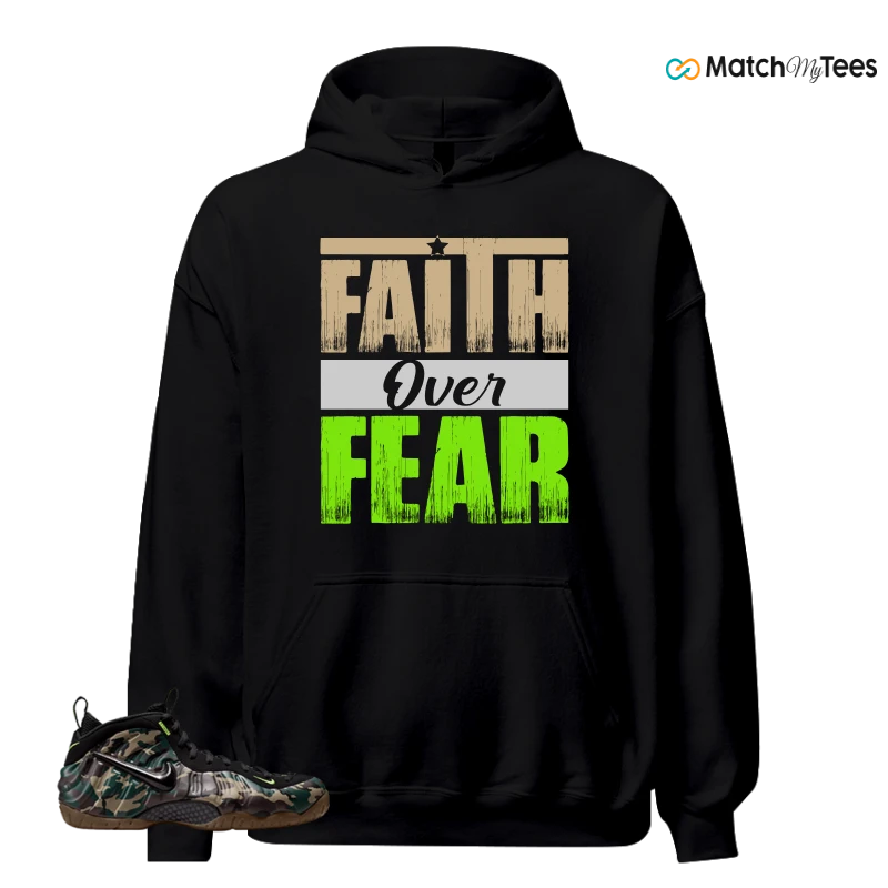 NIKE AIR FOAMPOSITE PRO GREEN CAMO SNEAKER Matching Tees hoodie