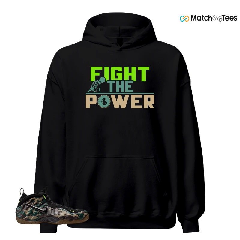 NIKE AIR FOAMPOSITE PRO GREEN CAMO SNEAKER Matching Tees hoodie