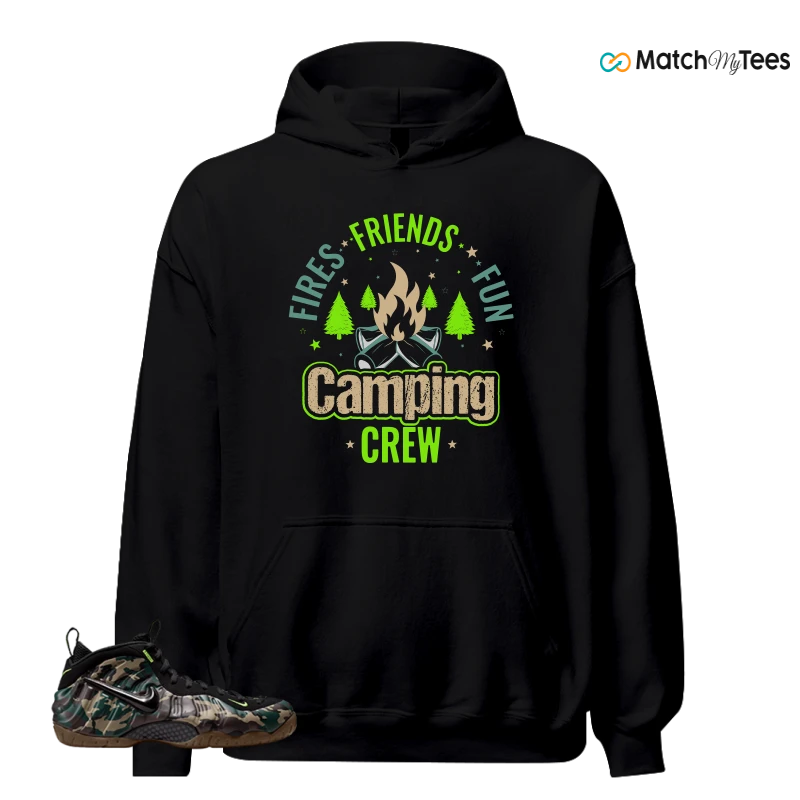 NIKE AIR FOAMPOSITE PRO GREEN CAMO SNEAKER Matching Tees hoodie