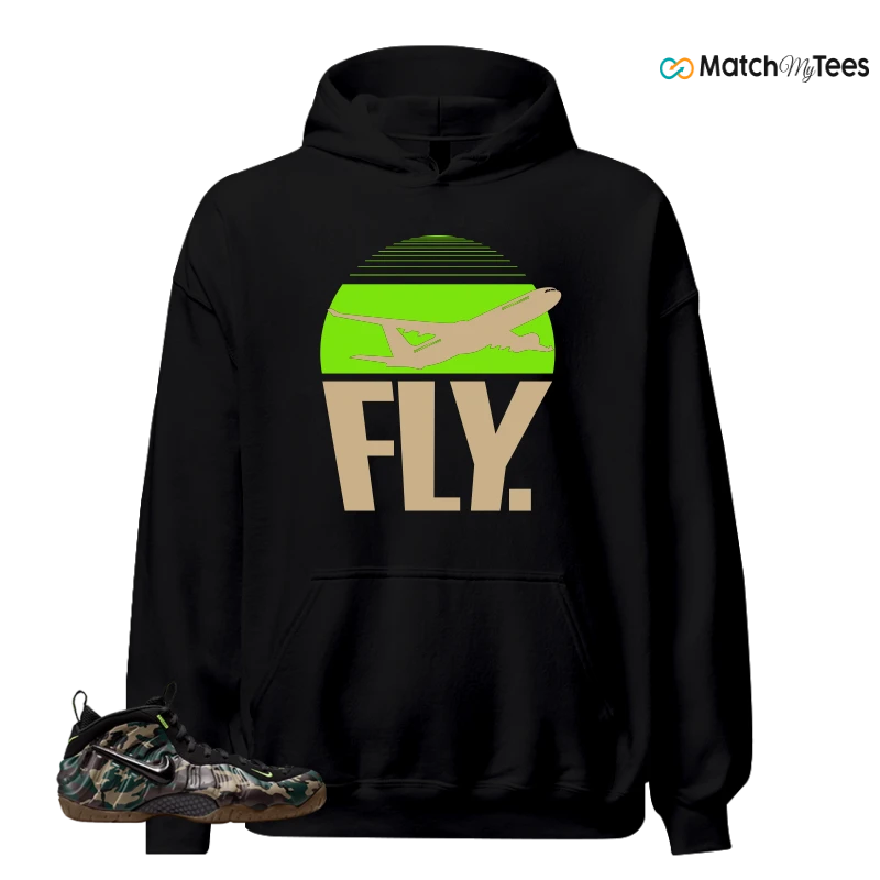 NIKE AIR FOAMPOSITE PRO GREEN CAMO SNEAKER Matching Tees hoodie