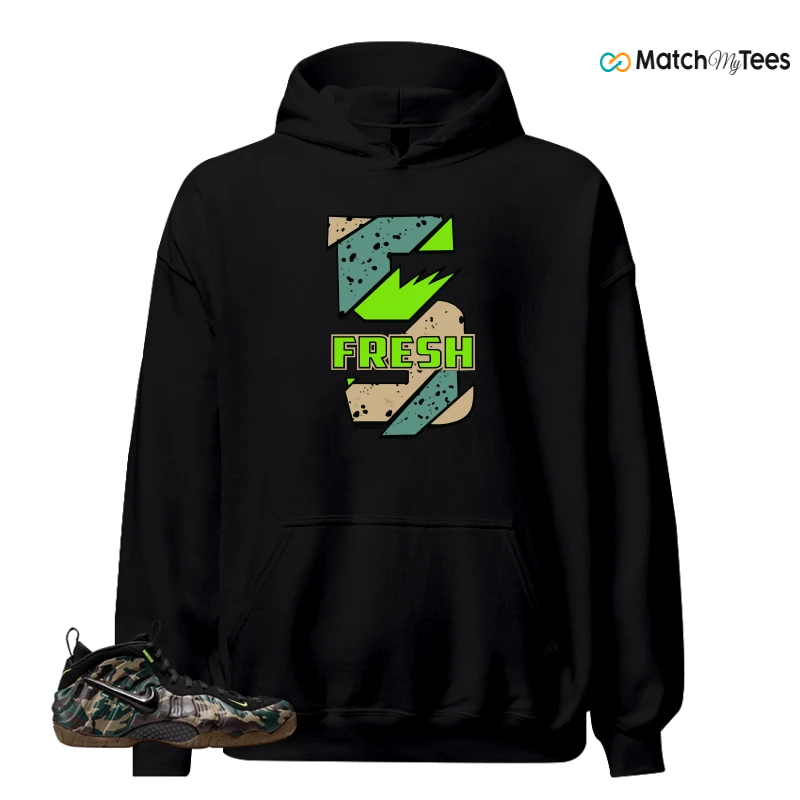 NIKE AIR FOAMPOSITE PRO GREEN CAMO SNEAKER Matching Tees hoodie