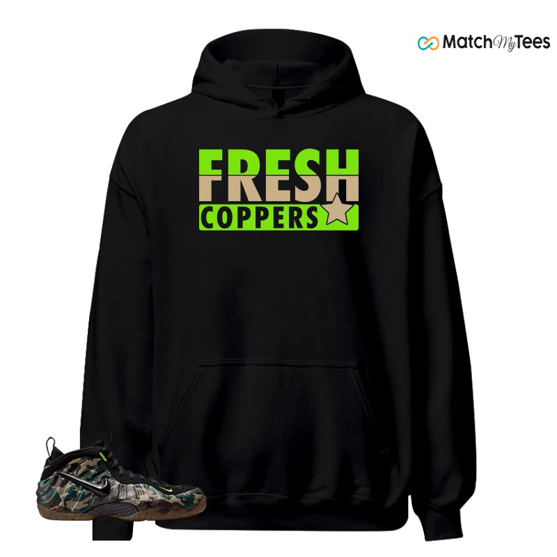 NIKE AIR FOAMPOSITE PRO GREEN CAMO SNEAKER Matching Tees hoodie