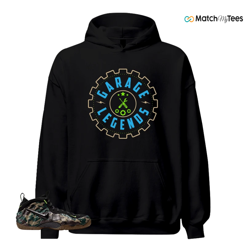NIKE AIR FOAMPOSITE PRO GREEN CAMO SNEAKER Matching Tees hoodie