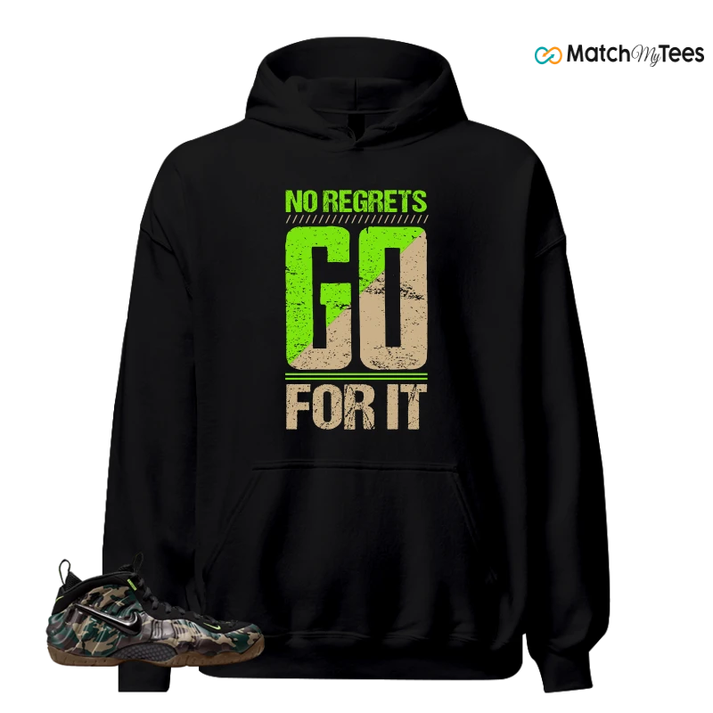 NIKE AIR FOAMPOSITE PRO GREEN CAMO SNEAKER Matching Tees hoodie