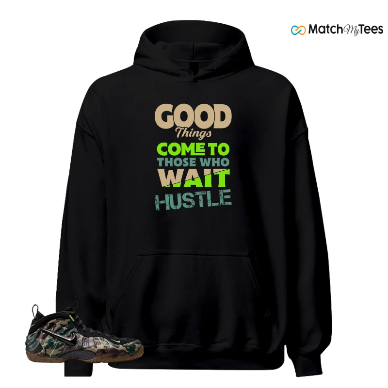 NIKE AIR FOAMPOSITE PRO GREEN CAMO SNEAKER Matching Tees hoodie