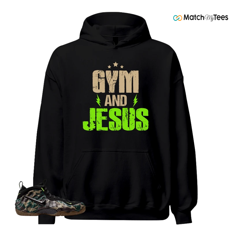 NIKE AIR FOAMPOSITE PRO GREEN CAMO SNEAKER Matching Tees hoodie