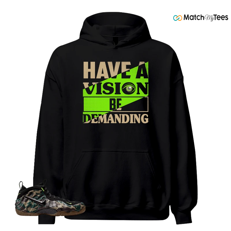 NIKE AIR FOAMPOSITE PRO GREEN CAMO SNEAKER Matching Tees hoodie