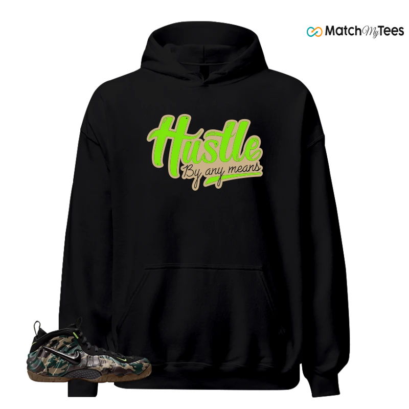 NIKE AIR FOAMPOSITE PRO GREEN CAMO SNEAKER Matching Tees hoodie