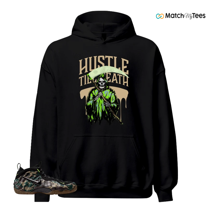 NIKE AIR FOAMPOSITE PRO GREEN CAMO SNEAKER Matching Tees hoodie