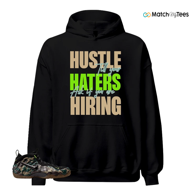 NIKE AIR FOAMPOSITE PRO GREEN CAMO SNEAKER Matching Tees hoodie