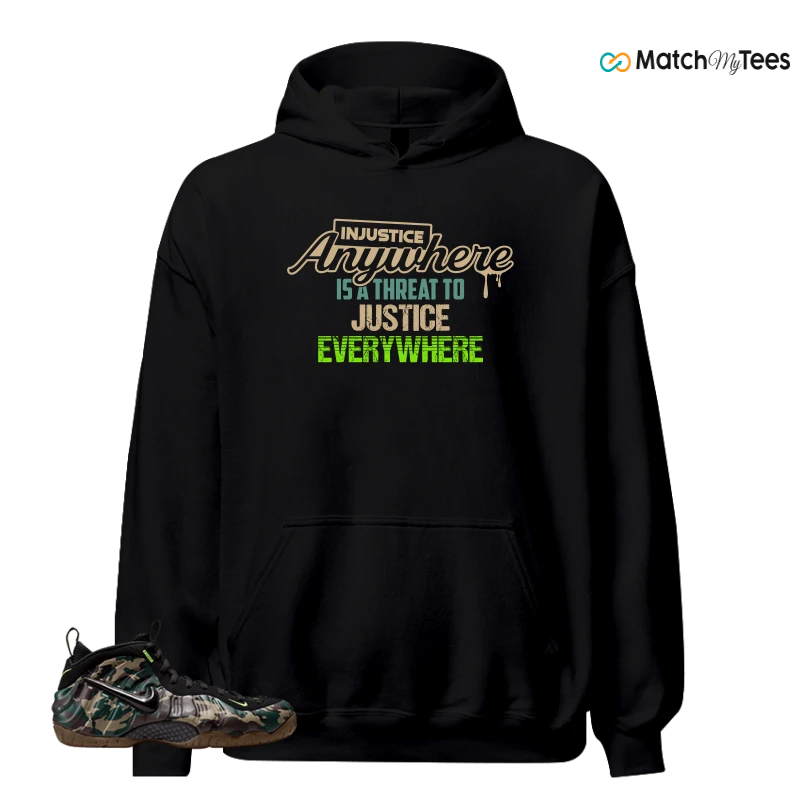 NIKE AIR FOAMPOSITE PRO GREEN CAMO SNEAKER Matching Tees hoodie