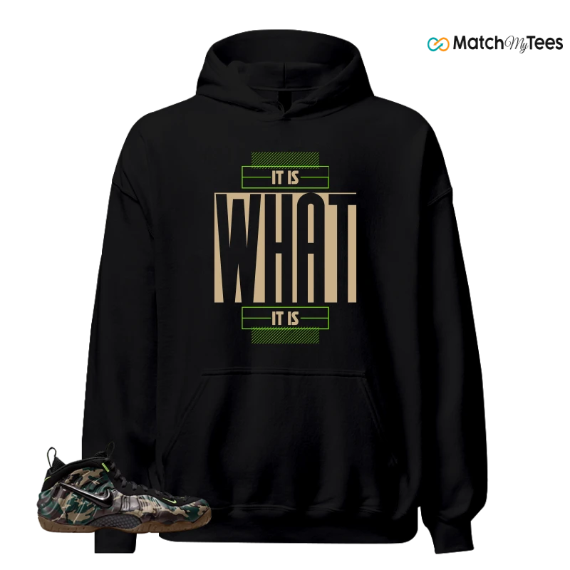 NIKE AIR FOAMPOSITE PRO GREEN CAMO SNEAKER Matching Tees hoodie