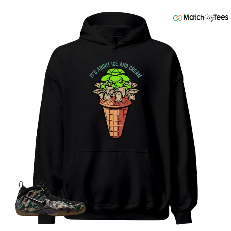 NIKE AIR FOAMPOSITE PRO GREEN CAMO SNEAKER Matching Tees hoodie