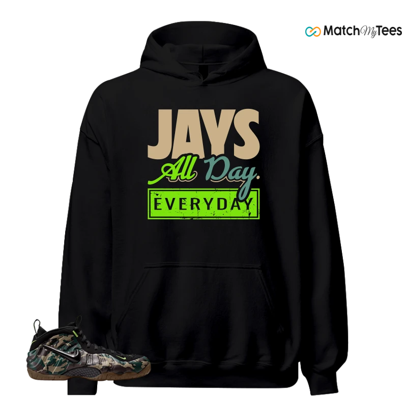 NIKE AIR FOAMPOSITE PRO GREEN CAMO SNEAKER Matching Tees hoodie