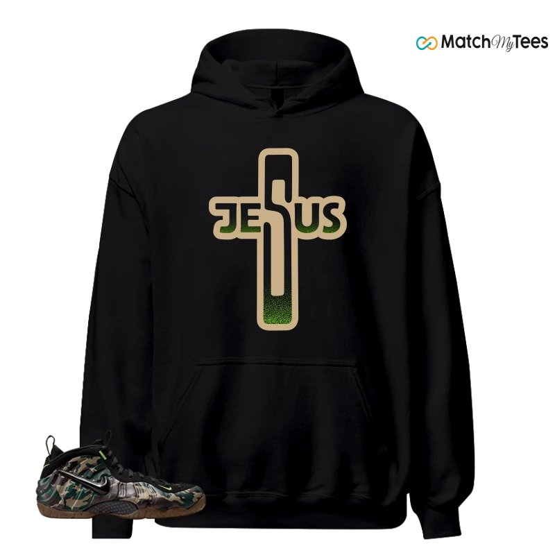 NIKE AIR FOAMPOSITE PRO GREEN CAMO SNEAKER Matching Tees hoodie