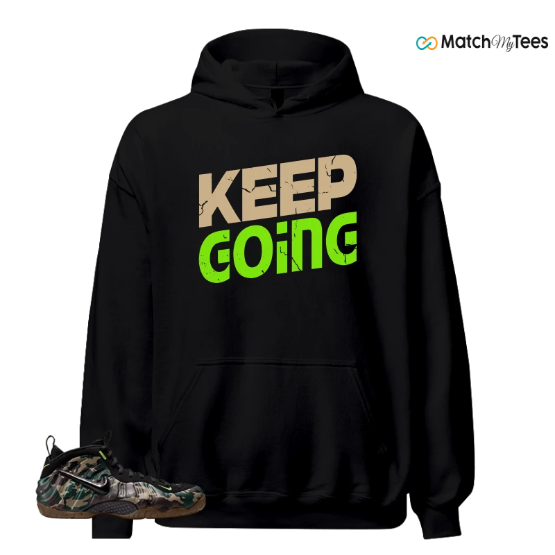 NIKE AIR FOAMPOSITE PRO GREEN CAMO SNEAKER Matching Tees hoodie