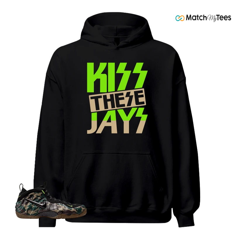 NIKE AIR FOAMPOSITE PRO GREEN CAMO SNEAKER Matching Tees hoodie