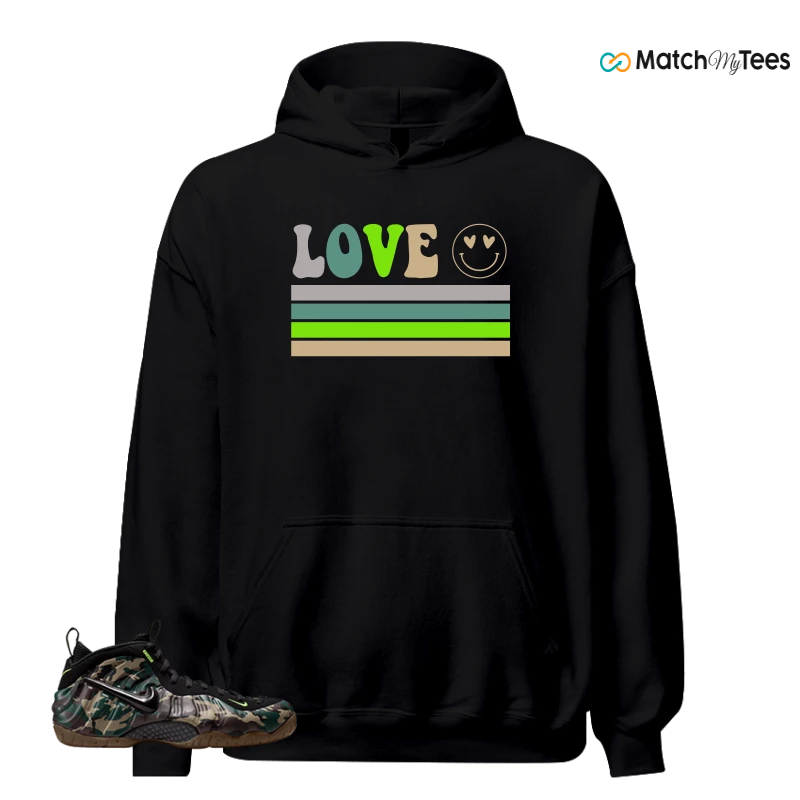 NIKE AIR FOAMPOSITE PRO GREEN CAMO SNEAKER Matching Tees hoodie