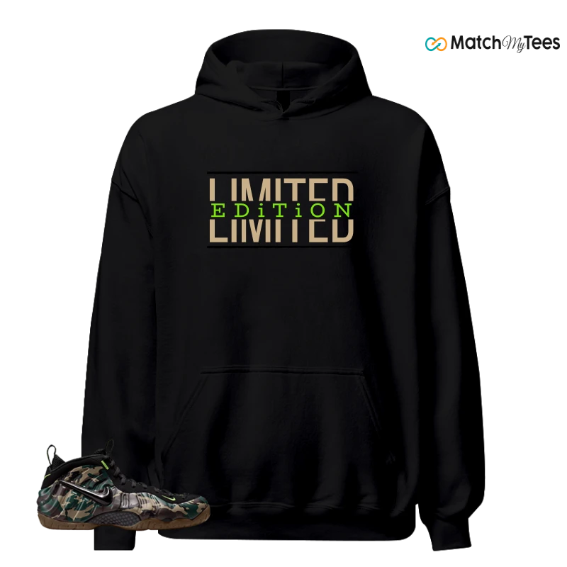 NIKE AIR FOAMPOSITE PRO GREEN CAMO SNEAKER Matching Tees hoodie