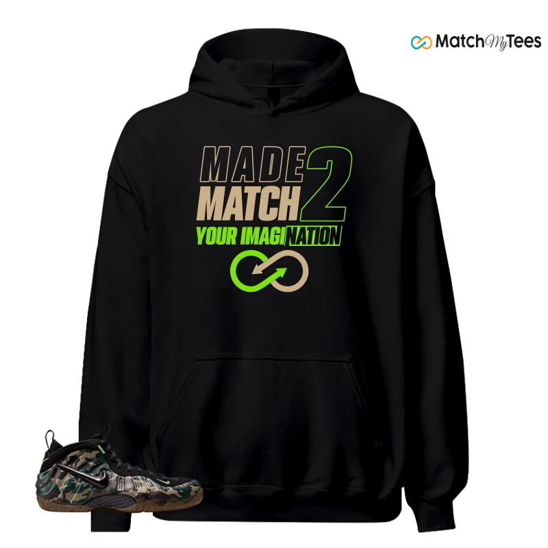 NIKE AIR FOAMPOSITE PRO GREEN CAMO SNEAKER Matching Tees hoodie
