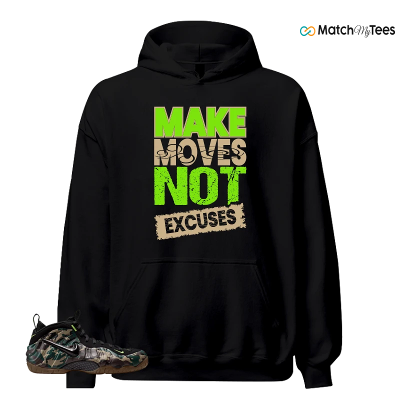 NIKE AIR FOAMPOSITE PRO GREEN CAMO SNEAKER Matching Tees hoodie