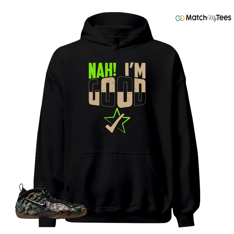 NIKE AIR FOAMPOSITE PRO GREEN CAMO SNEAKER Matching Tees hoodie