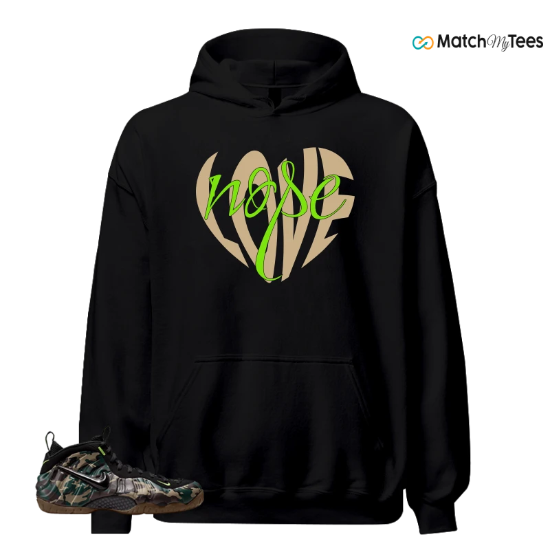 NIKE AIR FOAMPOSITE PRO GREEN CAMO SNEAKER Matching Tees hoodie
