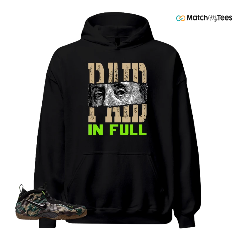NIKE AIR FOAMPOSITE PRO GREEN CAMO SNEAKER Matching Tees hoodie