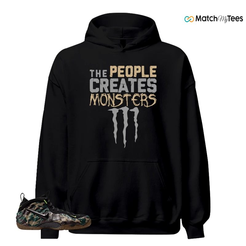 NIKE AIR FOAMPOSITE PRO GREEN CAMO SNEAKER Matching Tees hoodie