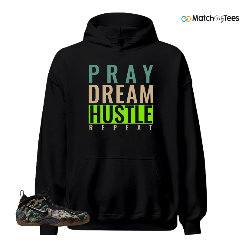 NIKE AIR FOAMPOSITE PRO GREEN CAMO SNEAKER Matching Tees hoodie