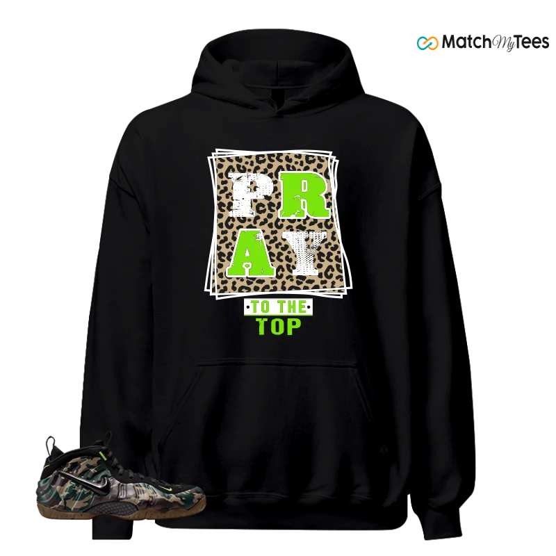 NIKE AIR FOAMPOSITE PRO GREEN CAMO SNEAKER Matching Tees hoodie