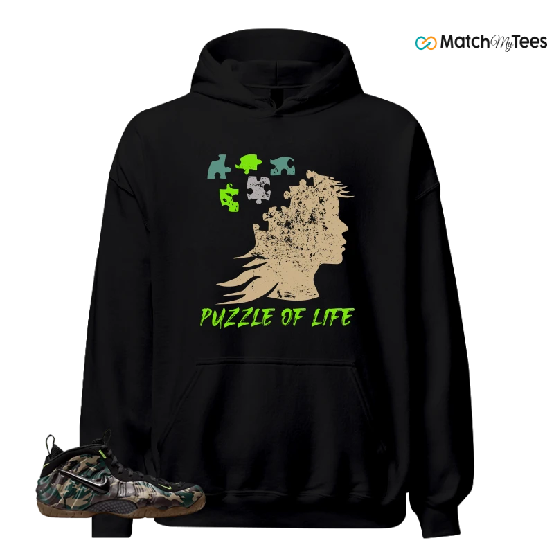NIKE AIR FOAMPOSITE PRO GREEN CAMO SNEAKER Matching Tees hoodie